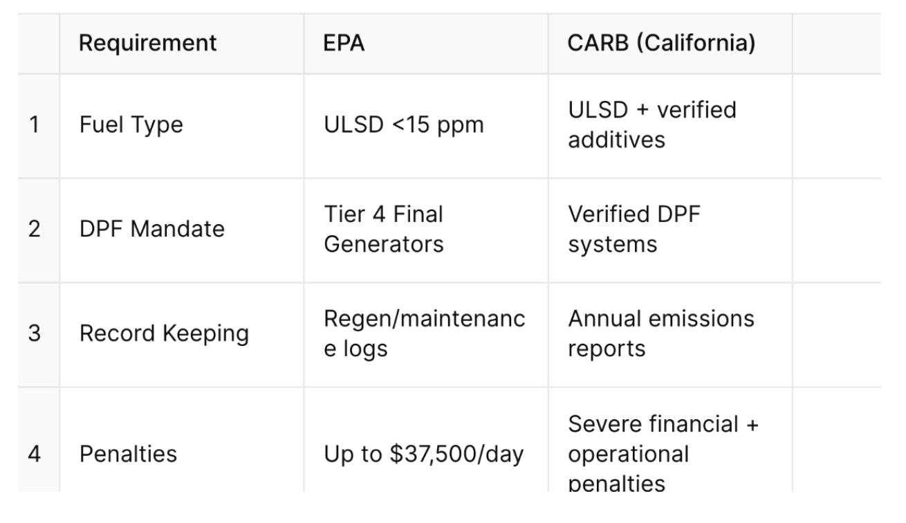 Compliance Requirements Comparison